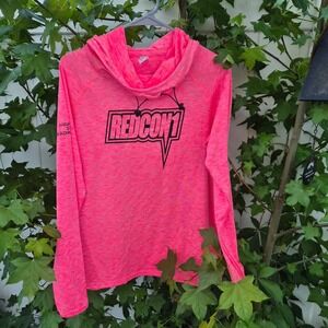 Redcon1 Neon Pink Space Dye Performance Hoodie‎ CoolFit Gym Top Med Athleisure